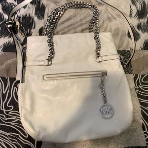Michael Kors White leather shoulder bag